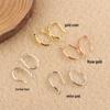 Tingxiang DIY S925 Sterling Silver Smooth Wide Earring Hooks for Handmade Jewelry.