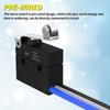 2PCS Micro Limit Switch with Roller Lever 6A 12V DC Waterproof Sealed Lever Microswitch SPDT 3 PIN 5A 250VAC with Pre-Wired
