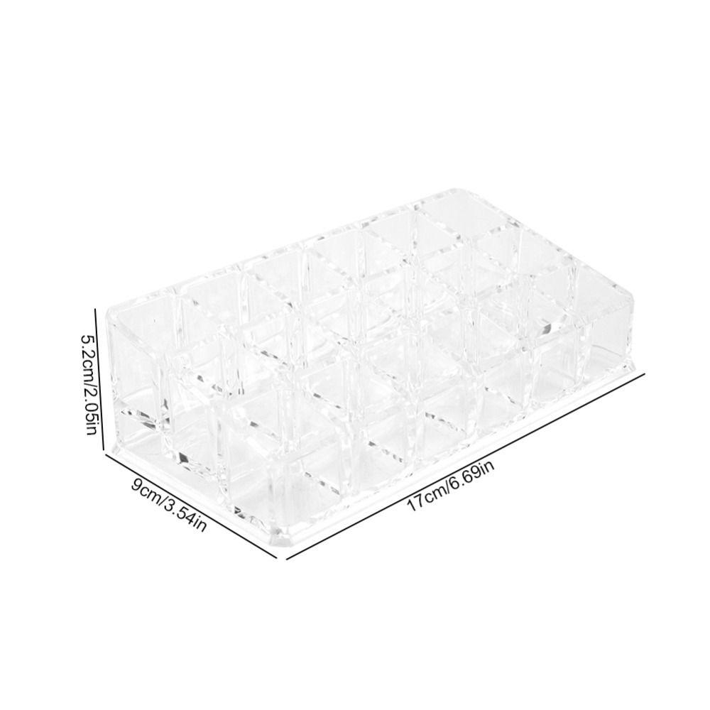 Desktop Box 18 Grid Mini Cabinets Drawer Portable Clear Lipstick Holder Multi Level 3 Rows Makeup Organizer Makeup Display