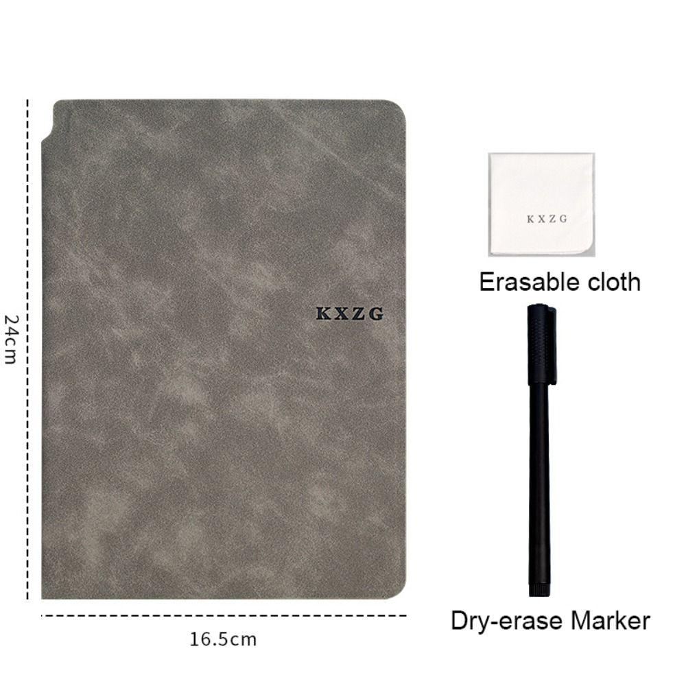 Planner Leather A5 Memo Pad Writing Board With Whiteboard Pen Erasing Cloth Whiteboard Notebook