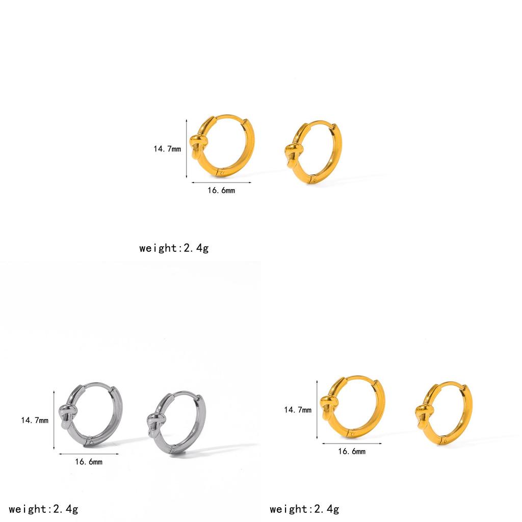 Orecchini Minimalisti Geometrici in Acciaio Inossidabile Placcati Oro per Donna Gioielli di Moda