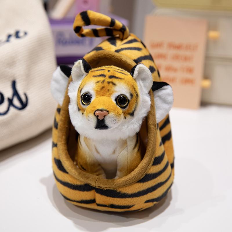 Simulated  Animal Plush Nest Small Giraffe Tiger Leopard Lion Panda Dogs Dolls Throw Pillow Plushie Baby Gift Birthday Present