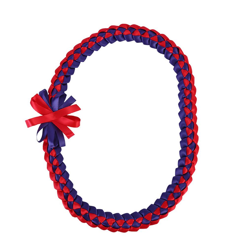 Double Sided Graduation Ribbon Necklace Intricate Weave Honor Rope Handmade Ribbon Garlands Delicate Woven Neckchain