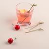 100pcs Disposable Kitchen & Bar Bar Tool Stick Fruit Forks Cocktail Picks Bamboo Knot Skewers