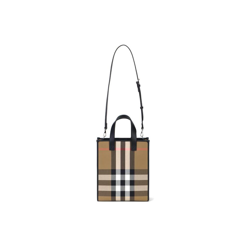 Burberry House Check Design Snap Closure Canvas Shoulder Tote Bag Unisex Couple's Style