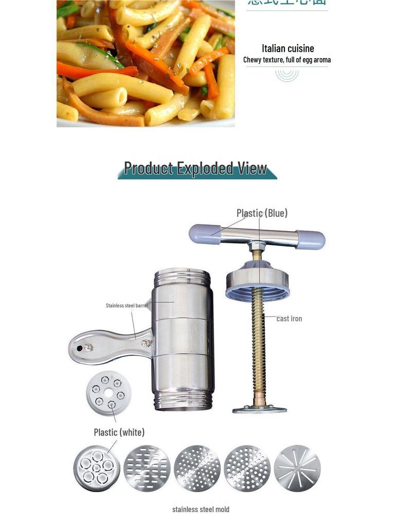 Hand-Pulled Noodle Maker Rolling Tool for Oat Flour and Hollow Noodles