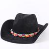 Popolare cappello da cowboy western classico in camoscio europeo e americano, cappello a tesa larga moda uomo e donna per l'ombra