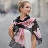 Floral Print Chiffon Scarf Thin Female Wrap Shawls Elegant Wrap Hijab  Women's Fashion