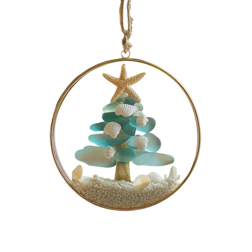 2D Flat Acrylic Coastal Christmas Tree Decoration Ocean Theme Home Decor And Room Decoration