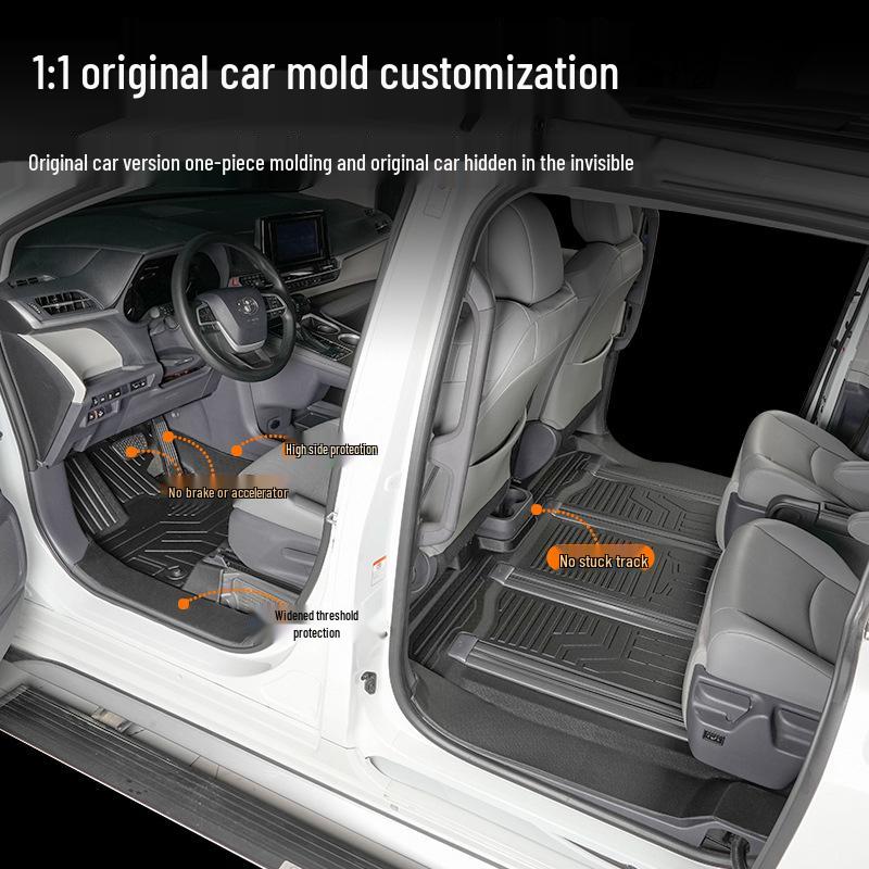 Toyota Sienna TPE Floor Mats for 7-Seater, First Row, 2021-2025