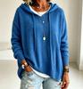 2026 European & American Women's Hooded Drawstring Long Sleeve Wool Knit Sweater