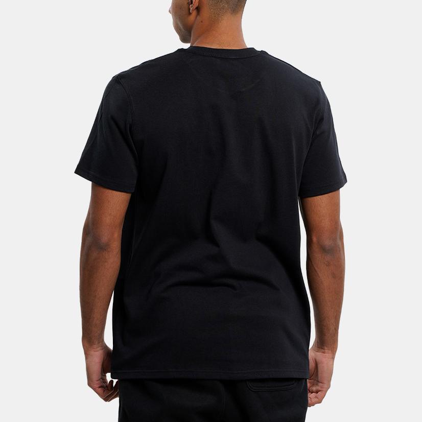 Under Armour American Retro Logo Print Crew Neck T-Shirt Men Tops Black 1376801-001