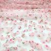 100X130cm 3D Floral Print Fresh Mesh Embroidery Fabric Dress Shawl Hair Accessorie Diy Sewing Supplies Crafts Fabric