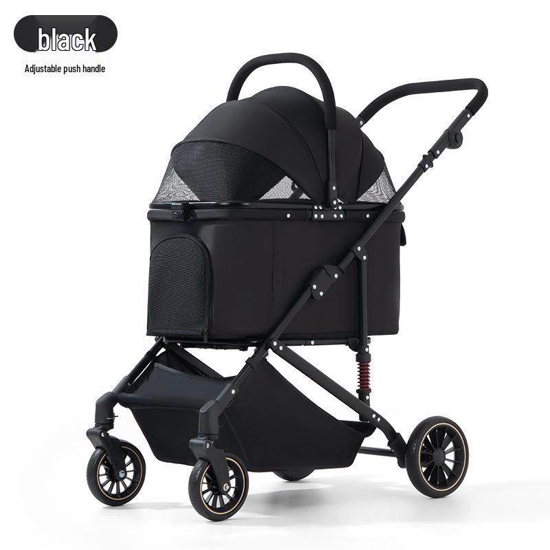 Passeggino per Cani Portatile e Pieghevole per Cani di Taglia Media e Grande - Ideale per Viaggi all'Aperto