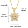 Hiphop Full Diamond Cuban Necklace Hiphop Pokemon Anime Pet Elves Pendant Men's Necklace