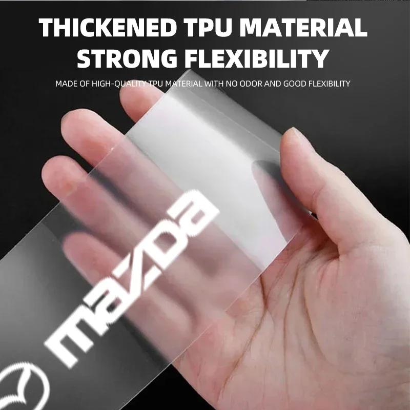 4Pcs Car Threshold Strip Transparent Sticker For Mazda 3 Alexa CX30 CX-4 CX5 CX-5 CX8 CX-8 CX-30 CX9 CX-9 Protector Accessories