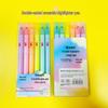 Erasable Double-Ended Fluorescent Markers - 6-Pack, Assorted Colors