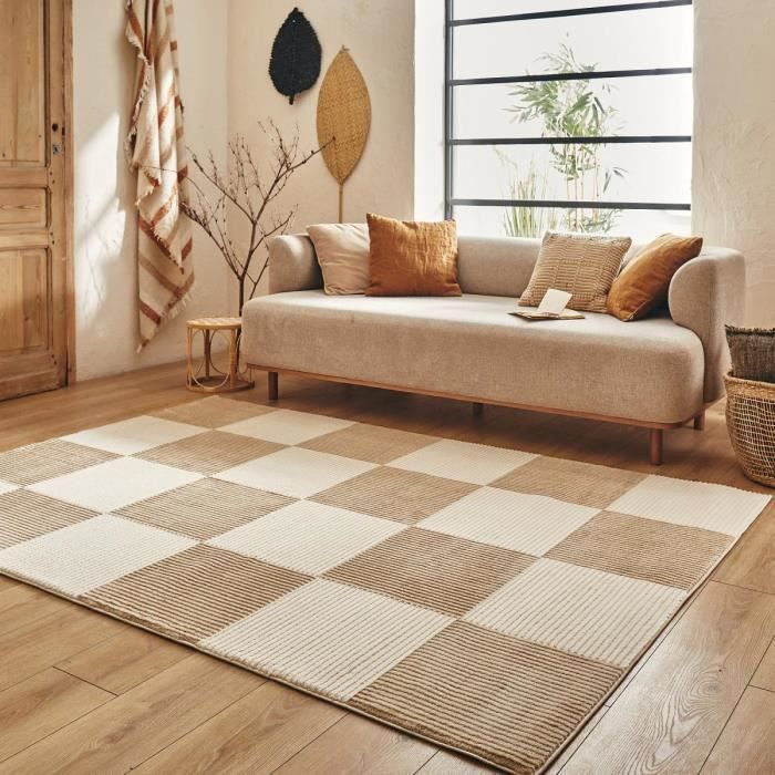 Tapis salon 120x160 LUNKIN 5 Beige