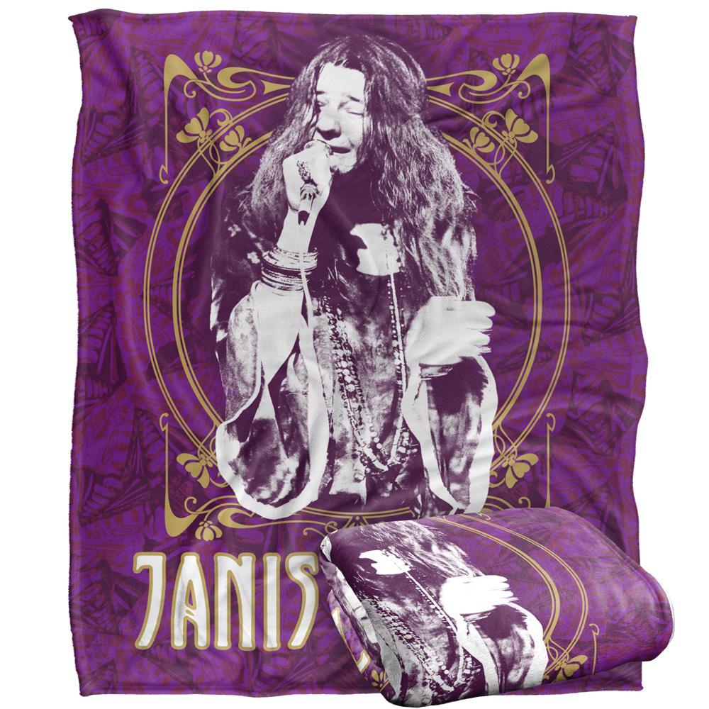 Janis Joplin Silky Framed Supersoft Blanket
