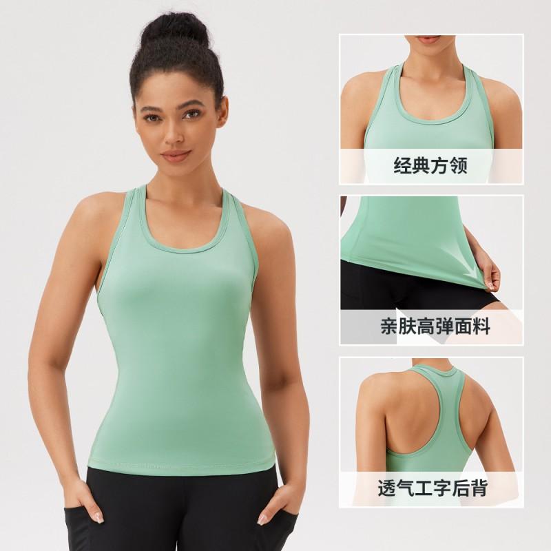 Womens Seamless Sports Tank Top Quick-Dry Breathable Fitness Yoga Running Workout Crop