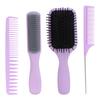 4Pcs Hair Brush Comb Set Paddle Detangler Rat Tail Wet Dry Comb for Long Thick Thin Curly Natural Ha