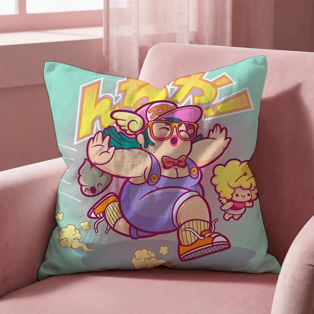 K-Kawaii Dr. Slump ANIME Cushion Cover Multi-Scene Pillow Cover for Home & Car - Reversible, Soft & Durable for Daily Use