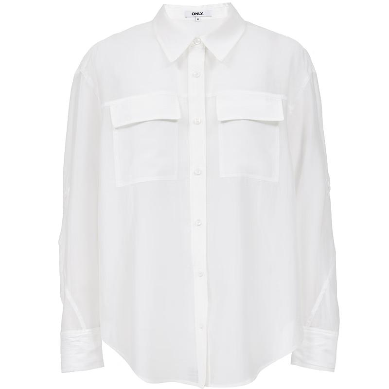 ONLY 2025 Spring Modern Sheer Lapel Loose Long Sleeve Shirt XS