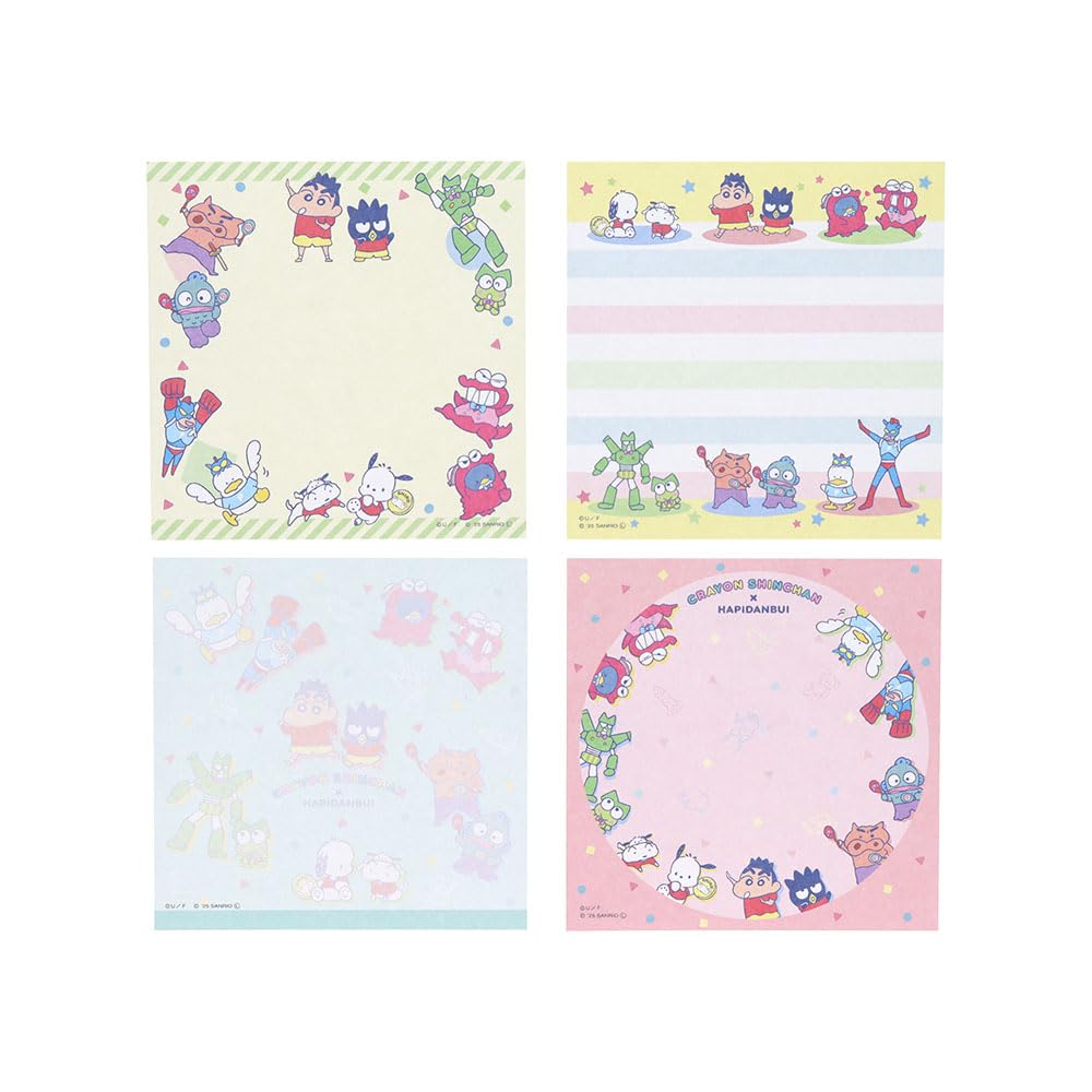 Stationery Crayon Sanrio Characters Goods Memo Pad Square Happy Birthday S2850400 Sun-Star Shin-chan