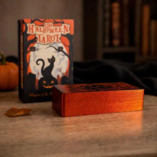 Happy Halloween Tarot, Spooky Tarot Cards Deck with Guidebook for Beginners, Halloween Party Supplies