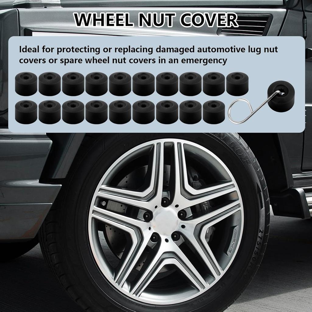 20Pcs Car Wheel Lug Nut Covers,17mm Tire Bolt Caps with Removal Tool,Lug Nut Cover Compatible with VW Jetta Beetle Passat Golf GTI CC,Replaces for