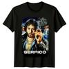Serpico (1973) Koszulka Bawełniana 100% Inspirowana Plakatem Filmowym Męska Top Retro Koszulka z lat 70. Unisex