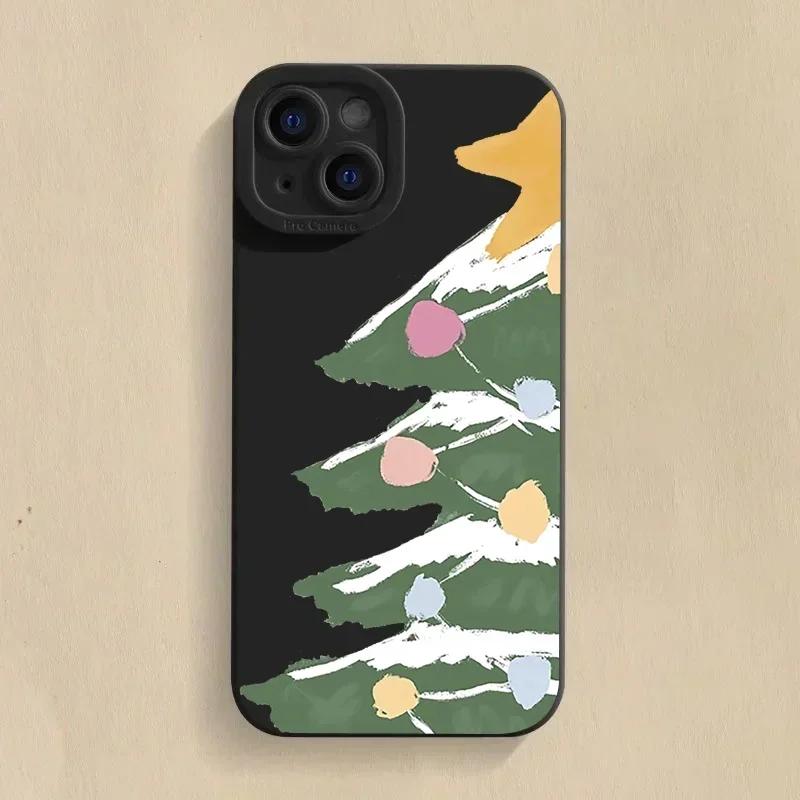 Christmas Cartoon New Year Gift Phone Case iPhone 15 14 13 12 11 Pro Max Mini X Xs XR 7 8 Plus SE Soft Silicone Cover