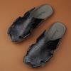 Men's Leather Slippers Non-Slip Beach Sandals Comfortable Summer Shoes Men Slippers Classics Men Flip Flops