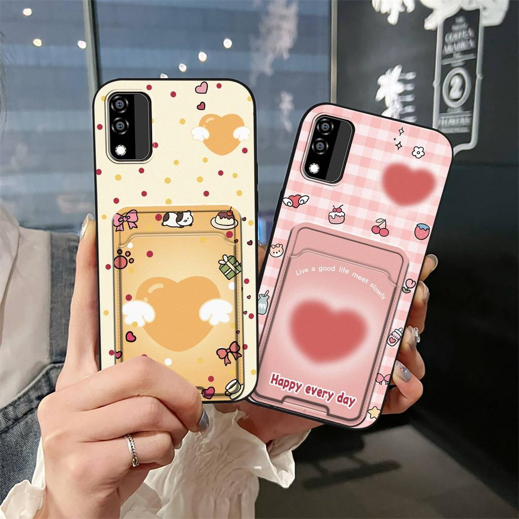 Card Slot Waterproof Phone Case For BLU C5 Max 2022 Fashion Design Durable Silicone Card Bag Protective Anti-knock TPU