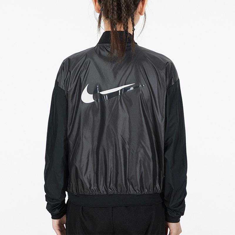 Nike Codzienna Krótka Tkana Kurtka Damska Odzież Wierzchnia Czarna DD6848-010