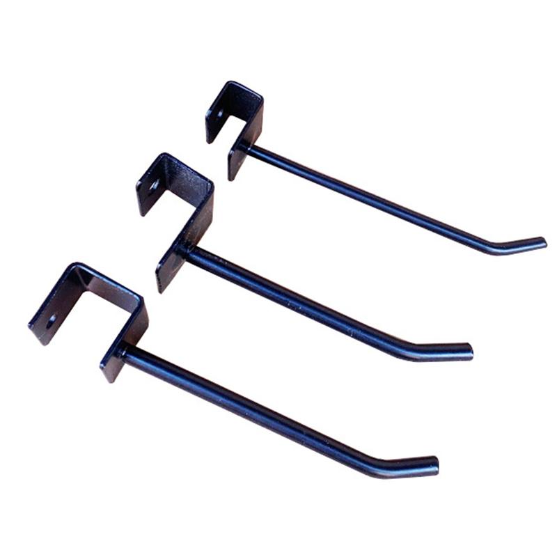 10PCS Retail Shop Peg Goods Display Shelf Supermarket Hanger Hooks Multi-Purpose Square Tube Rack Punch-free Hooks