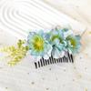 Multicolor Flower Hair Comb Cloth Thai Hair Comb Temperament Hair Accessories  performance clothing