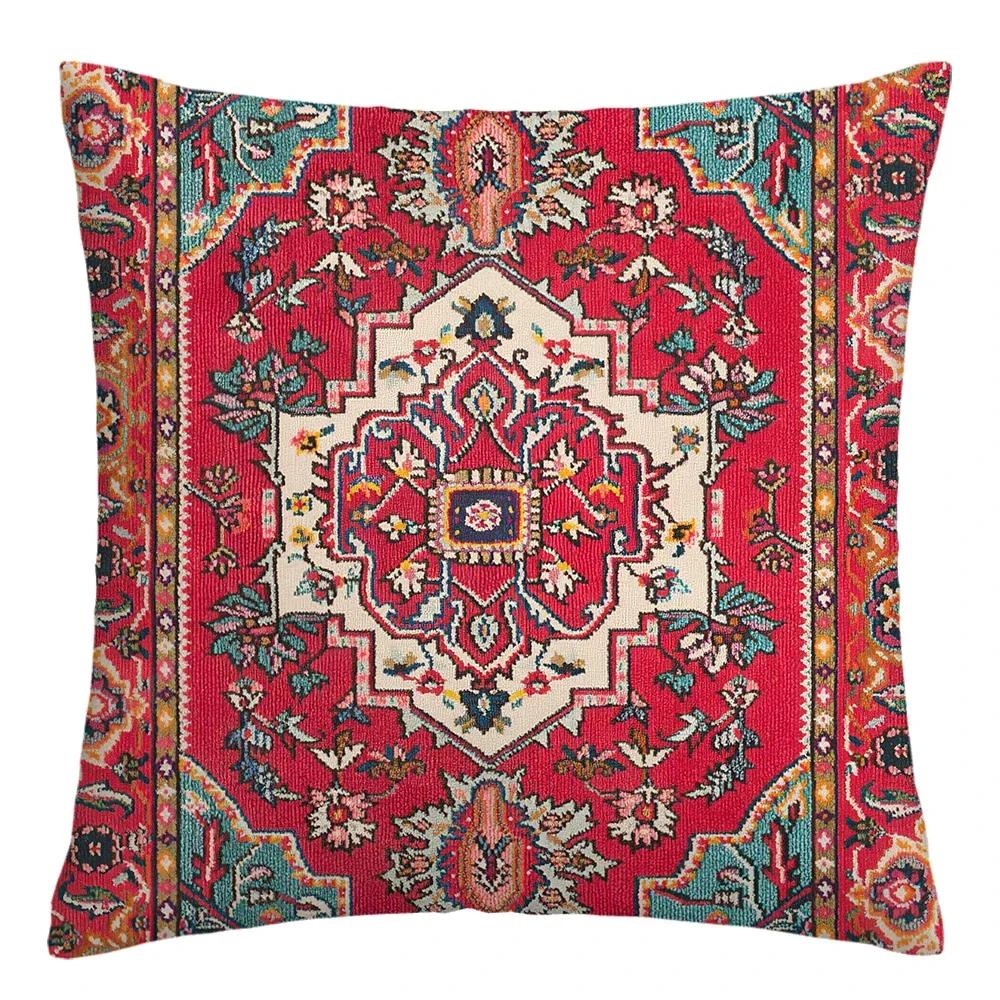 Moroccan Ethnic Cushion Cover, Short Plush Pillowcase Sofa Decorative Cushion Cover, Home Decoration