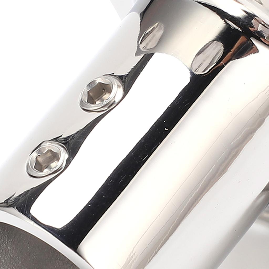 Stanchion Base Stainless Steel 90 Degree Rectangular AntiCorrosion Polishing Hnadrail Fitting for Boat Yacht(22mm )