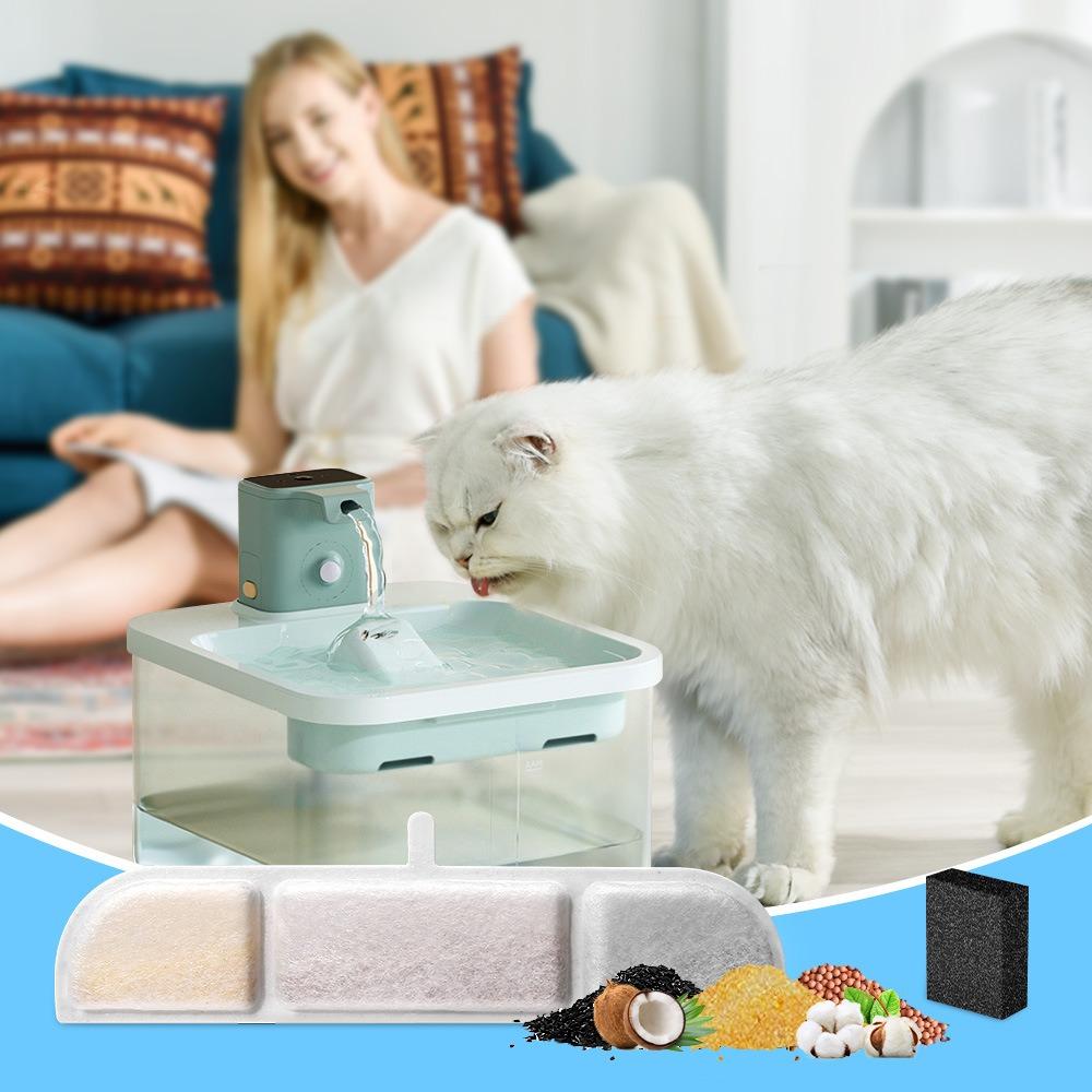 Activated Carbon Cat Drinking Filter Stripe Cat Water Fountain Filter Sponge  for Dog Cats
