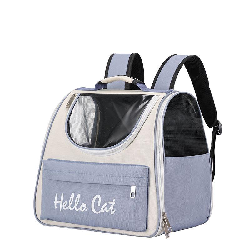 Breathable Double Shoulder Cat Backpack with Portable Handheld Design and Large Capacity