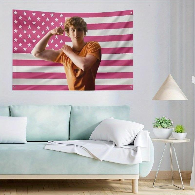 I Am Scobel Humorous Banner American Flag Design College Dorm Decor Fun Fabric Flag