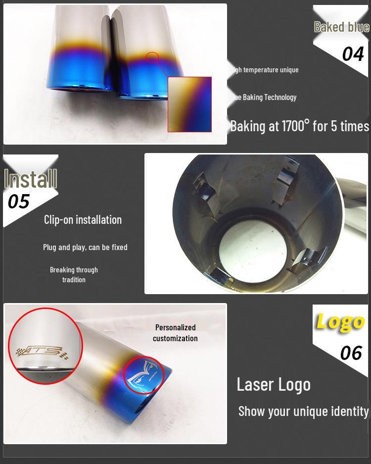 Cadillac ATS-L Stainless Steel Exhaust Tailpipe Muffler