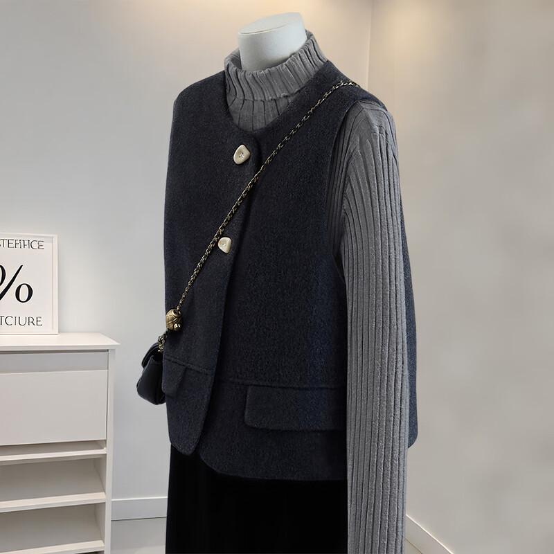 

Sibaishai Women s 2025 Autumn Round Neck Vest M