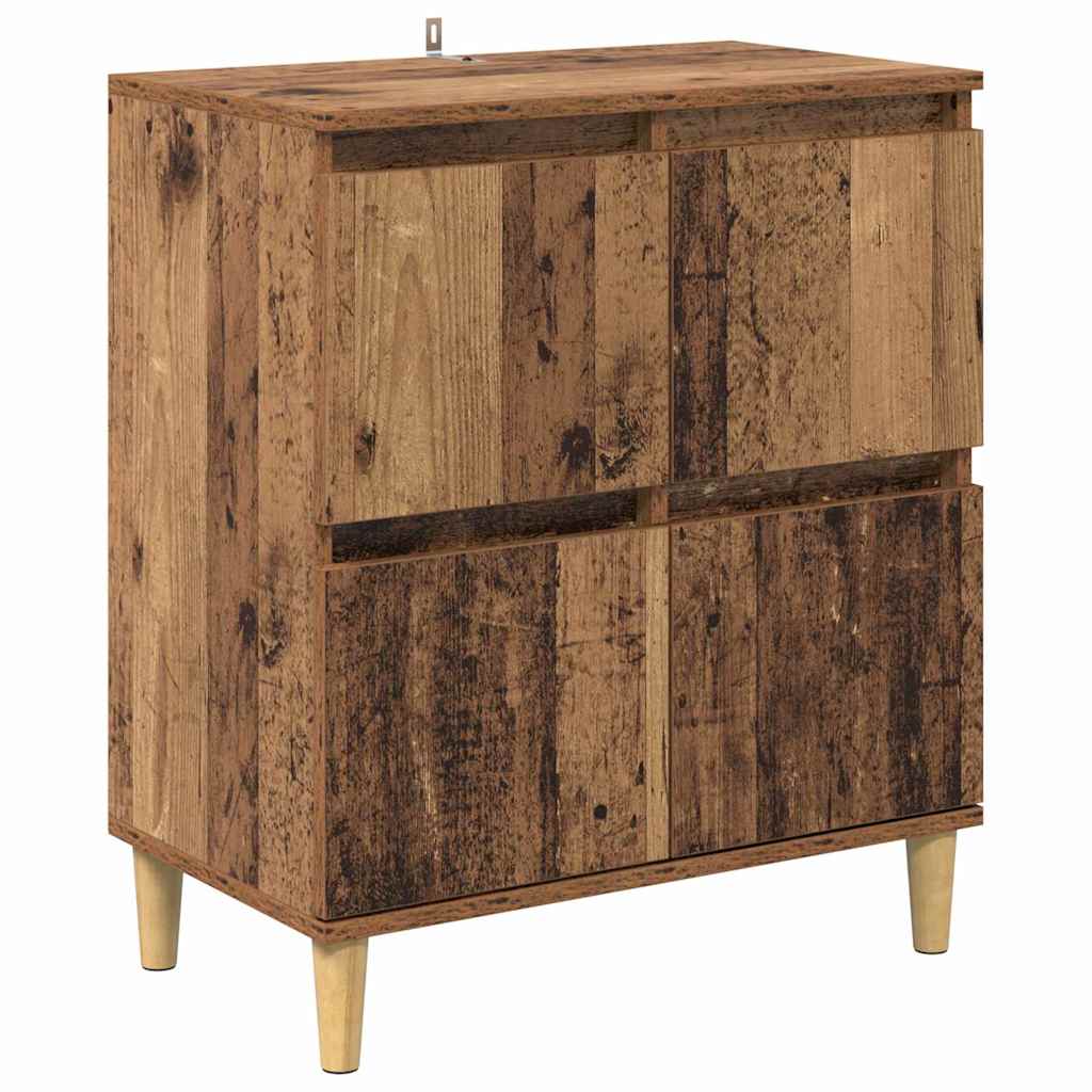Sideboards 2 Pcs Reclaimed Wood Look 60 X 35 X 70 Cm Engineered Wood