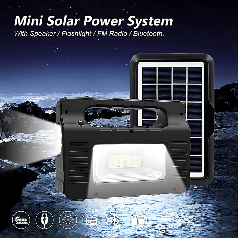 Light Outdoor 1 Solar Searchlight Energy Storage Power Generation System Led Light Panel Portable Power Supply Outdoor Camping