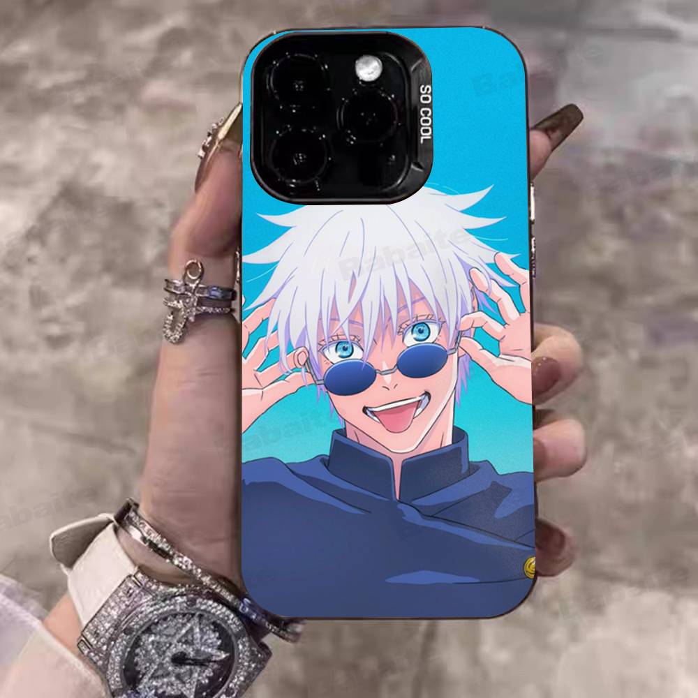 Supernatural Anime Jujutsu Kaisen Phone Case Color Silver Shell For IPhone 17 16 15 14 13 12 11 Pro Max Plus