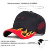 Men Brim Flame Tiger Embroidered Baseball Cap Outdoor Adjustable Sunscreen Leisure Hat Spring Autumn Travel Tourism Beach Vacation