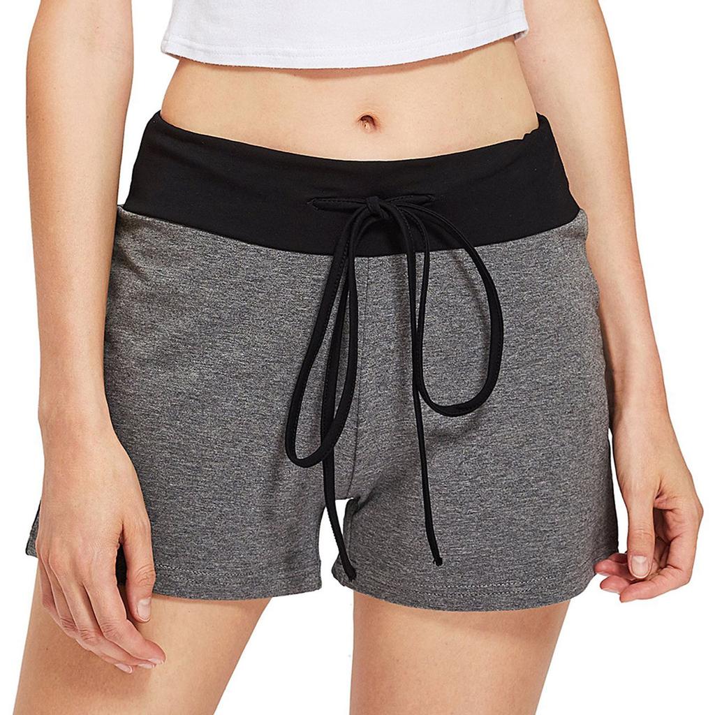 Summer Women Printing Workout Shorts Loungewear Elastic Waist Comfy Drawstring