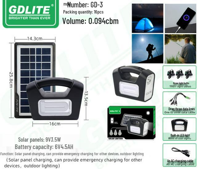 

Multifunctional Solar Handheld Lighting System for Outdoor & Home Use